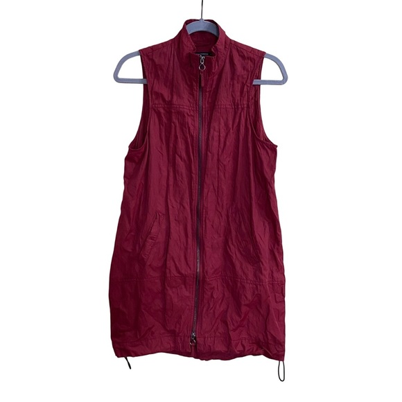 Stella Carakasi Maroon On The Go Vest Sleeveless Long Gorpcore Size XS - Picture 2 of 9